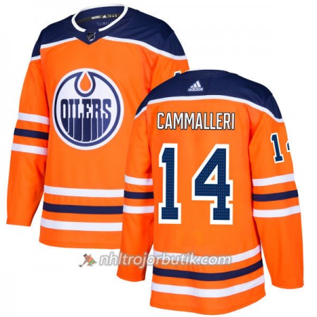 Män Ishockey Edmonton Oilers Tröja Mike Cammalleri 14 Adidas 2017-2018 Orange Authentic